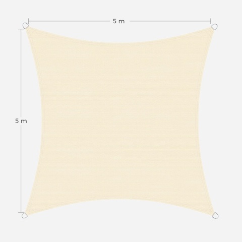 Żagiel przeciwsłoneczny SONGMICS 5 x 5 m z HDPEochrona Uv