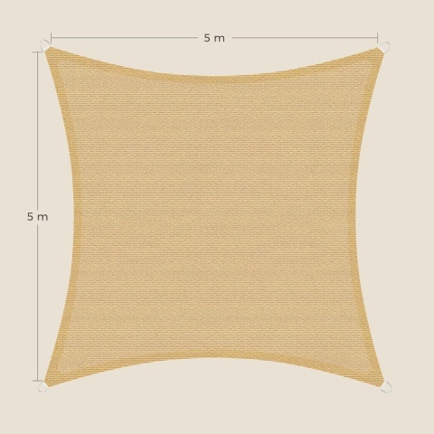 Żagiel przeciwsłoneczny SONGMICS 5 x 5 m z HDPEochrona Uv