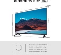 Xiaomi F Telewizor 32" 81 cm HD Smart TV DVB-C/S/S2/T/T2 sterowanie głosem