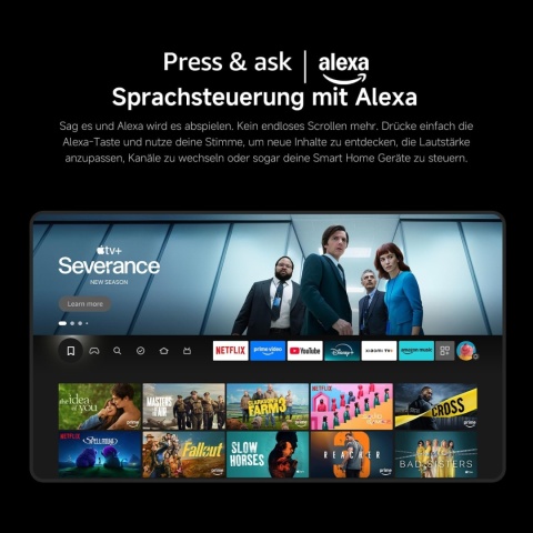Xiaomi TV F Pro 55 (140 cm), 4K UHD QLED, Smart TV, Fire OS8, potrójny tuner DVB-C/S/S2/T/T2
