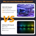Chesbung LED profil aluminiowy 1m, zestaw 20 szt. w kształcie litery U