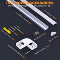 Chesbung LED profil aluminiowy 1m, zestaw 20 szt. w kształcie litery U