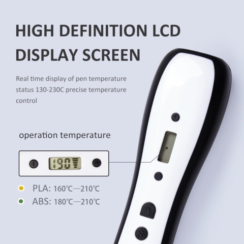 Długopis 3d z wyświetlaczem LCD zawiera Filament PLA 1.75mm. Projekty DIY.