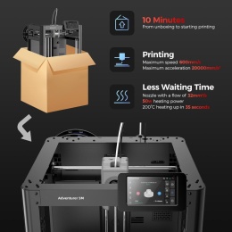 Drukarka 3D Flashforge Adventurer 5M CoreXY Auto-Leveling 600mms