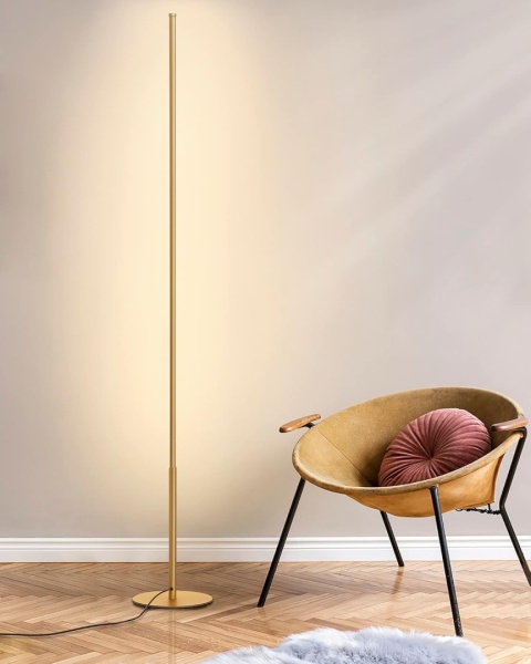 EDISHINE Lampa stojąca do salonu, ściemniana LED, 3000 K ciepła biel,146 cm