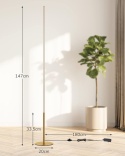 EDISHINE Lampa stojąca do salonu, ściemniana LED, 3000 K ciepła biel,146 cm