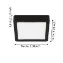 FUEVA 5 Plafon LED 10,5W 3000K czarny oprawa natynkowa Eglo