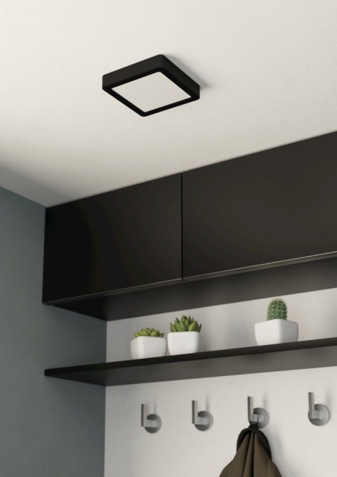 FUEVA 5 Plafon LED 10,5W 3000K czarny oprawa natynkowa Eglo