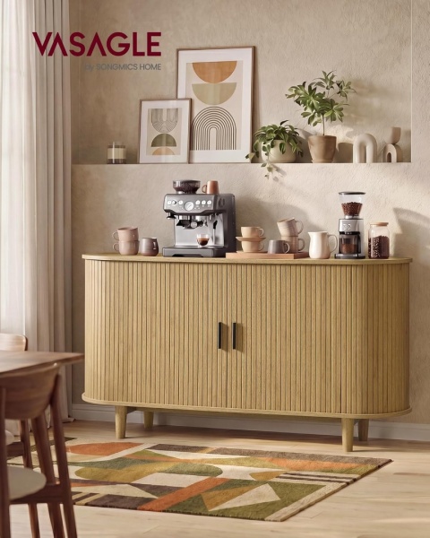 Komoda VASAGLE Miriana Collection LSC631KK01 z drzwiami przesuwnymi 140 x 40 x 75 cm