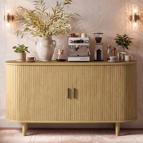 Komoda VASAGLE Miriana Collection LSC631KK01 z drzwiami przesuwnymi 140 x 40 x 75 cm