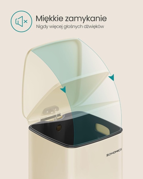 Kosz na śmieci Songmics 30 l beżowy LTB593A02