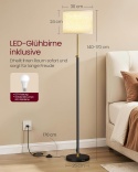 Lampa stojąca VASAGLE LFL002B02 złoty czarny wysokość 140-170 cm