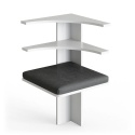 Ławka narożna do jadalni Roman Biały 43.5 x 43.5 cm Vicco