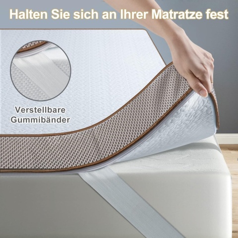 Materac topper 160x200x7,5 cm dwustronny H5/H6 żelowy pianka oddychający
