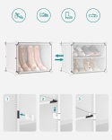 Modułowy organizer szafka na buty 10 pudełek boczne haczyki na klucze biały