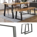 Nogi do stołu Czarny 80 x 72 cm Trapezoidalny Vicco