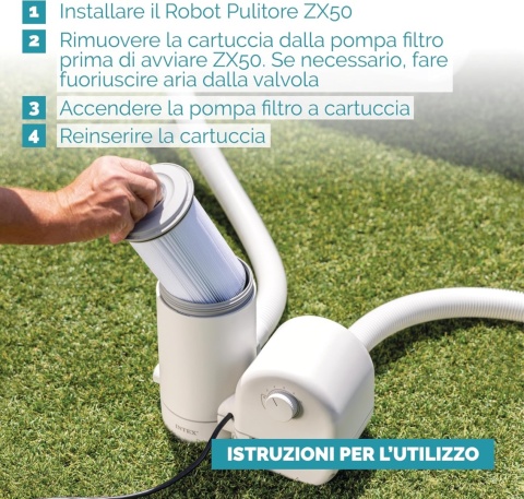 Odkurzacz basenowy Intex ZX50 28007 automatyczny wąż 6,5 m 0,8 l