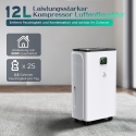 Osuszacz powietrz 12l/24h 3 tryby pracy zbiornik 2,5l cyfrowy wyświetlacz