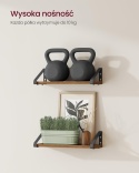 PÓŁKI ŚCIENNE WISZĄCE 2 SZT METALOWE LOFT RUSTYKALNE 40 CM