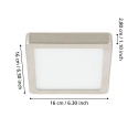 Plafon EGLO Lampa sufitowa LED Fueva 5 3000K nikiel mat oprawa natynkowa