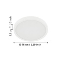 Plafon LED 10,5W 3000K 16 cm Eglo Fueva 5 Biały LED oprawa natynkowa