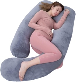 Poduszka ciążowa – ergonomiczna na całe ciało do odciążenia pleców i brzucha 3 w 1
