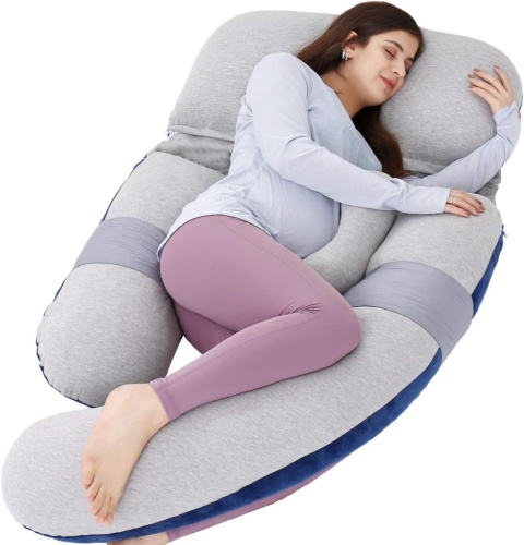 Poduszka ciążowa – ergonomiczna na całe ciało do odciążenia pleców i brzucha 3 w 1