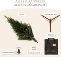 Pure Living Choinka sztuczna 90 cm realistyczna gęsta drewniany stojak