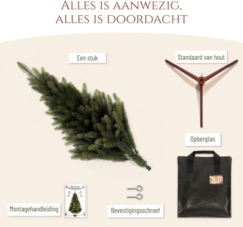 Pure Living Choinka sztuczna 90 cm realistyczna gęsta drewniany stojak