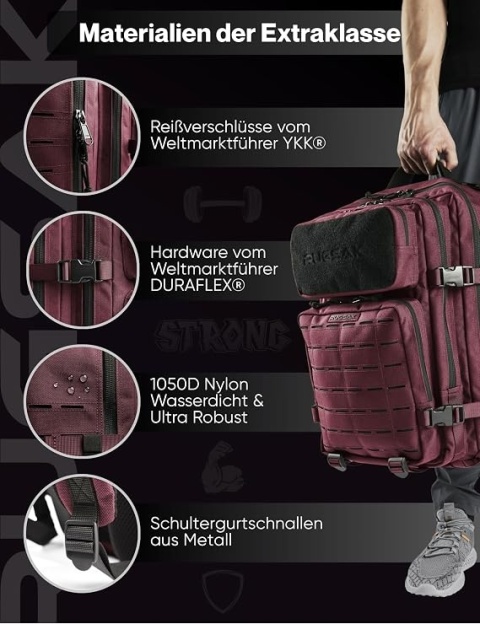RUGSAK ALPHA plecak taktyczny [20-45 l], wodoszczelny i bardzo wytrzymały, wojskowy