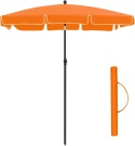 SONGMICS Parasol plażowy przenośny z torbą pomarańczowy plaża ogród