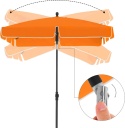 SONGMICS Parasol plażowy przenośny z torbą pomarańczowy plaża ogród