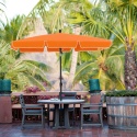SONGMICS Parasol plażowy przenośny z torbą pomarańczowy plaża ogród