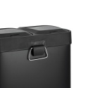 SVITA TC2X1, 30 l, 2 x 15 l, podwójny kosz na śmieci czarny