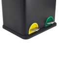 SVITA TC2X1, 30 l, 2 x 15 l, podwójny kosz na śmieci czarny