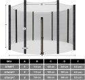 Siatka do trampoliny Songmics 305-305 cm STN10FT