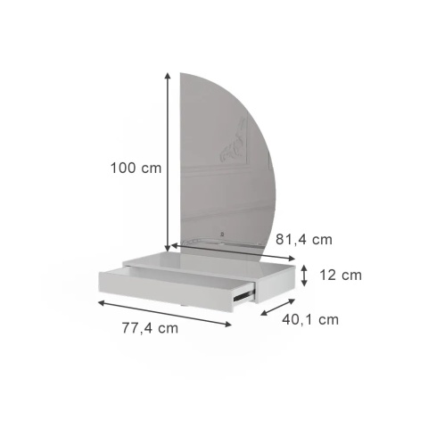 Toaletka Sherry Biały wysoki połysk 81.4 cm Vicco ( bez lustra)