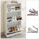VASAGLE Szafka na Buty z 3 Klapami, 60 x 24 x 120 cm