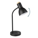 VERADAL-QI Lampa stołowa EGLO 45 CM DREWNO I STAL LADOWANIE BEZPRZEWODOWE