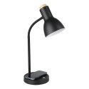 VERADAL-QI Lampa stołowa EGLO 45 CM DREWNO I STAL LADOWANIE BEZPRZEWODOWE
