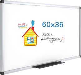 VIZ-PRO VIZ-PRO magnetyczna tablica suchościeralna, biała 90x150 cm P1459