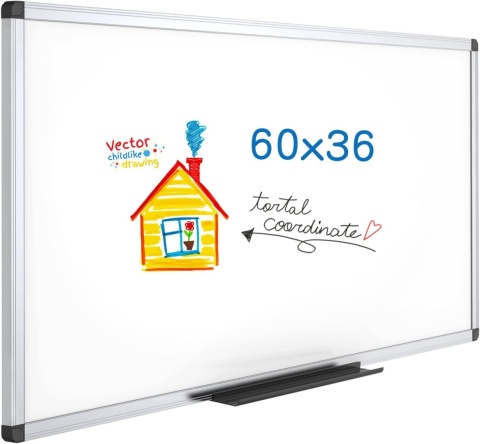 VIZ-PRO VIZ-PRO magnetyczna tablica suchościeralna, biała 90x150 cm P1459