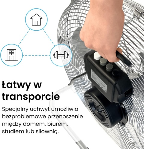 WENTYLATOR DOMOWY PROBREEEZE 120W 50 CM DUŻY WIATRAK CHŁODZĄCY PODŁOGOWY