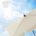 parasol przeciwsłoneczny 200 x 125 cm beżowy