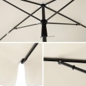 Parasol Balkonowy Songmics 230x150cm UPF50+ Beżowy Regulowany Torba