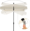 Parasol Balkonowy Songmics 230x150cm UPF50+ Beżowy Regulowany Torba