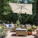 Parasol Balkonowy Songmics 230x150cm UPF50+ Beżowy Regulowany Torba