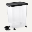 Amazon Basics Pojemnik na karmę dla zwierząt 15,8kg, przezroczysty i czarny
