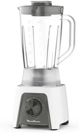 Blender 450W 1,5L Stalowy 2 Prędkości Czarny MOULINEX Blendeo Plus Biała