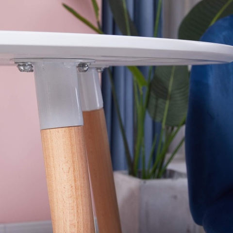 H.J WeDoo Okrągły stół do jadalni, designerski stół kuchenny, 80 CM